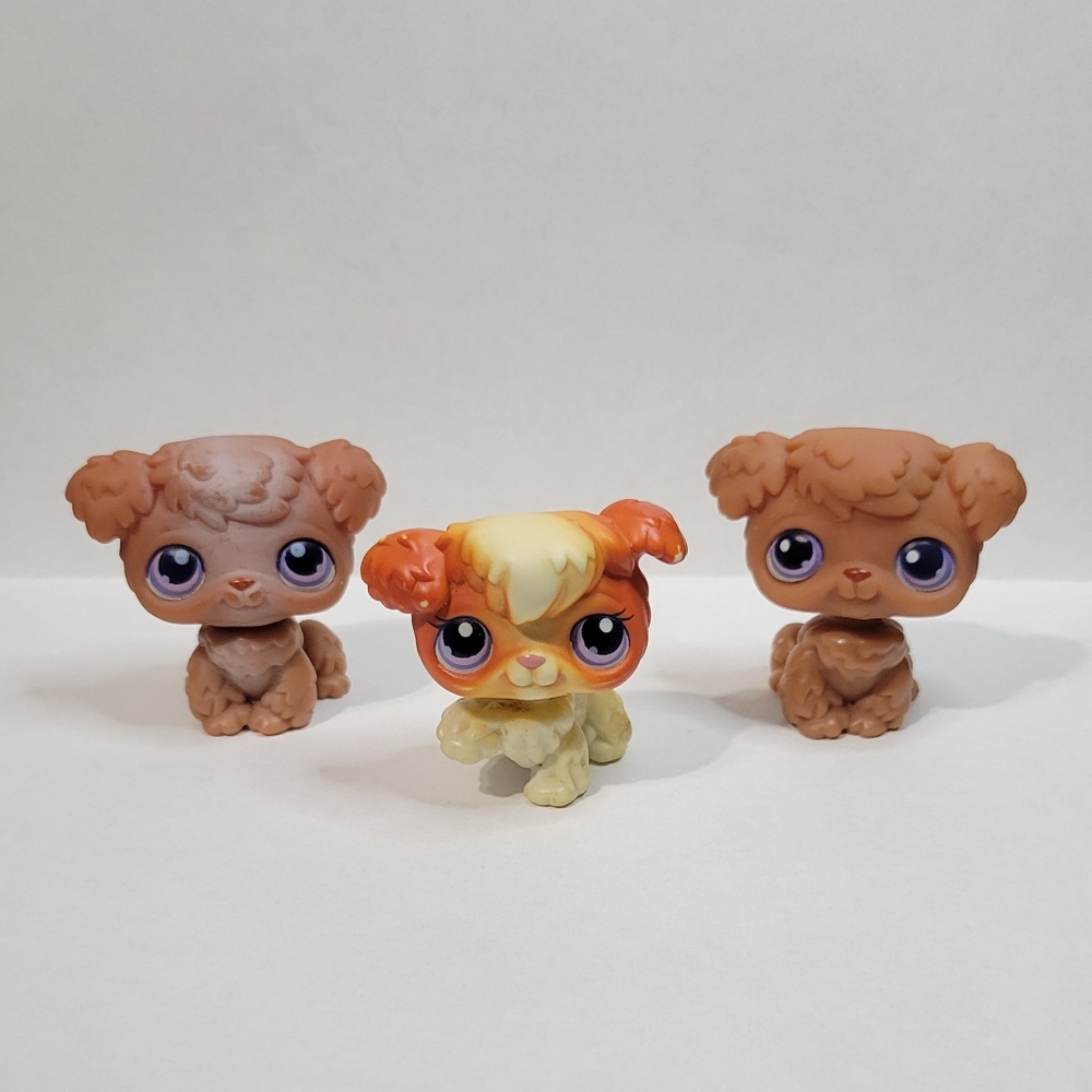 LPS Playful Puppies PoodleTriplets #37 #38 #39